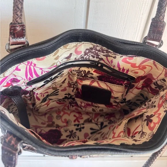 Vintage Brighton Black Leather Shoulder Bag